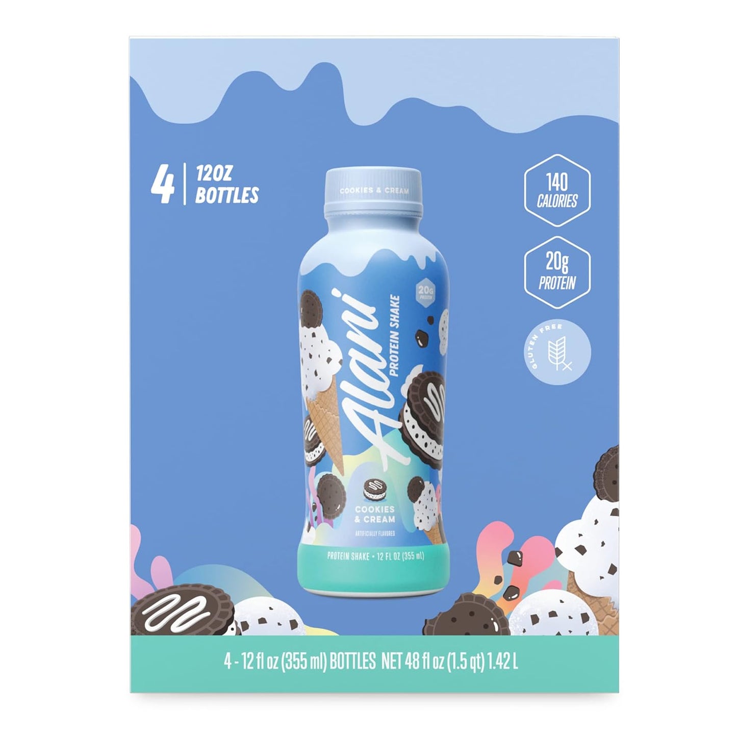 Alani Nu Fit Shake Cookies & Cream 12 Pack (12 fl oz)