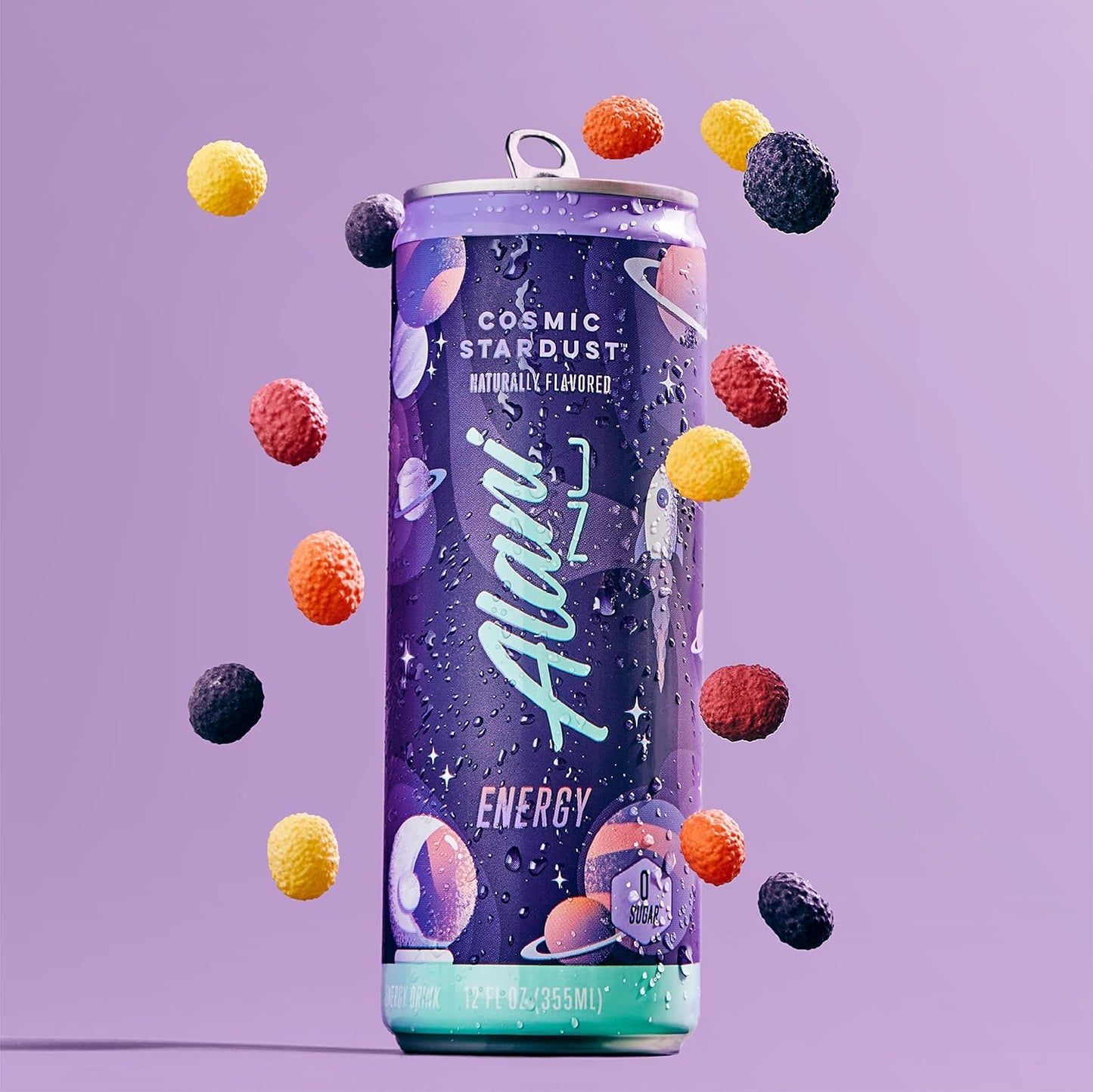 Alani Nu COSMIC STARDUST Sugar-Free Energy Drink 12 Pack | 12 Fl Oz Cans