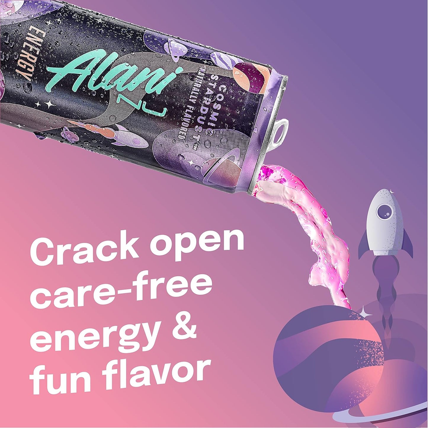 Alani Nu COSMIC STARDUST Sugar-Free Energy Drink 12 Pack | 12 Fl Oz Cans