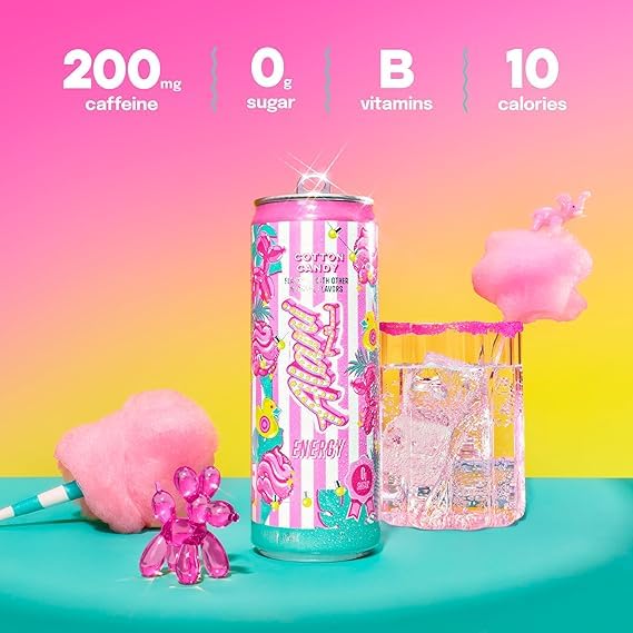 Alani Cotton Candy Energy Drink 12 Fl Oz Cans, 12 Pack