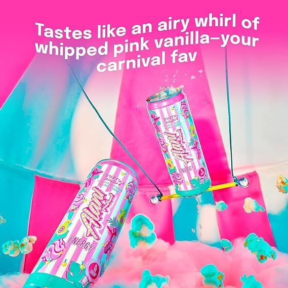 Alani Cotton Candy Energy Drink 12 Fl Oz Cans, 12 Pack