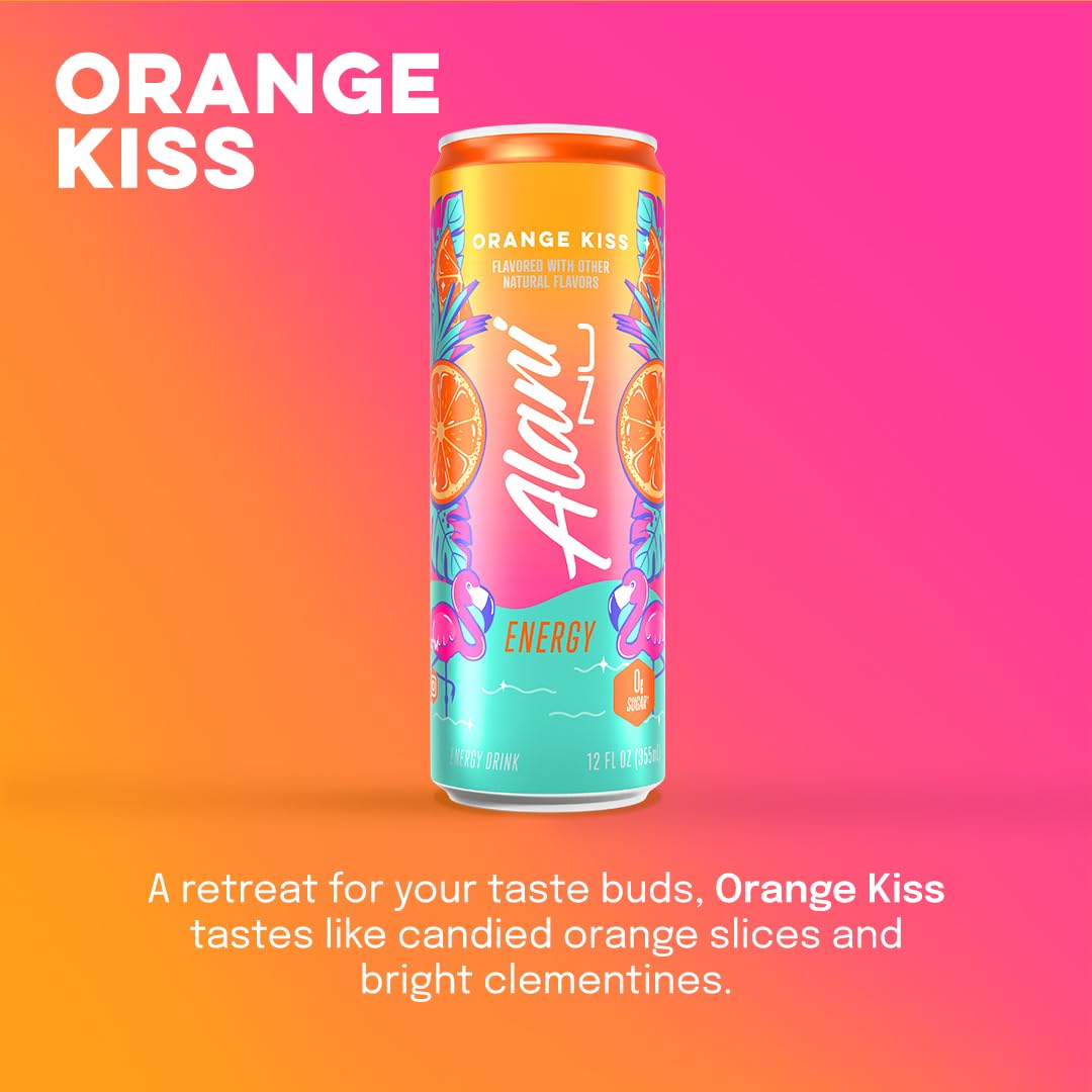 Alani Nu ORANGE KISS Sugar-Free Energy Drink 12 Pack