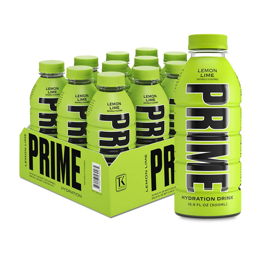 Prime Hydration Drink, Lemonade 16.9 fl oz, Single Bottle pack of 12