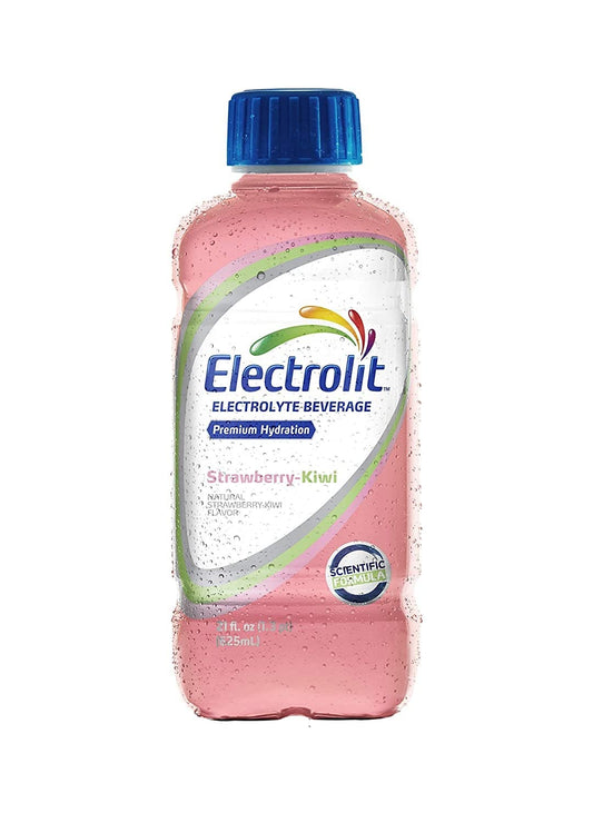 Electrolit Electrolyte Hydration & Recovery Drink, Strawberry Kiwi 21 oz Pack of 12