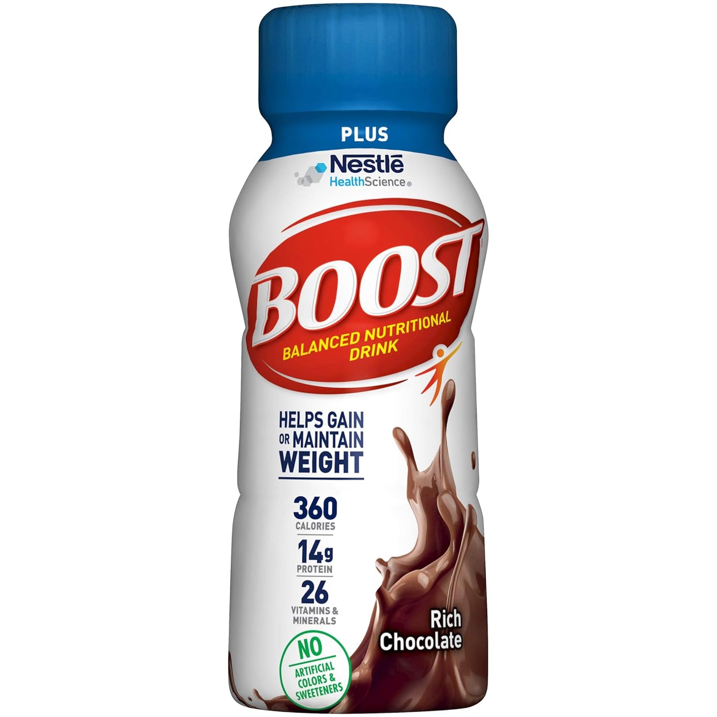 Boost Plus Complete Nutritional Drink, Rich Chocolate, 8 Fl Oz (Pack of 12)