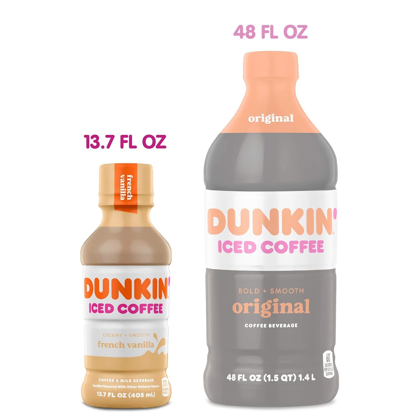 Dunkin Donuts Iced Coffee, French Vanilla, 13.7 Fluid Ounce (Pack of 12)