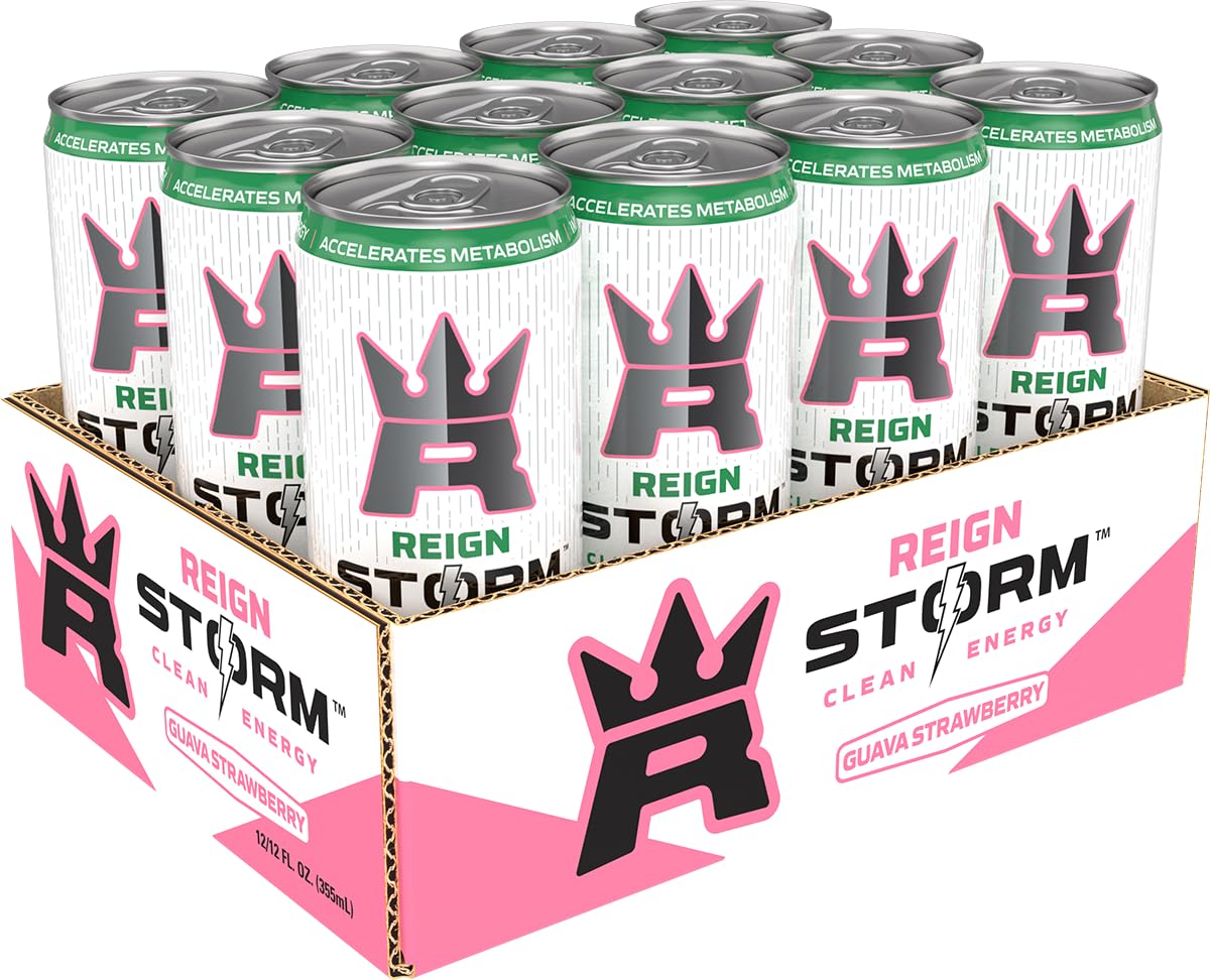 Reign Storm Clean Energy, Guava Strawberry, 12 fl oz 12 pack