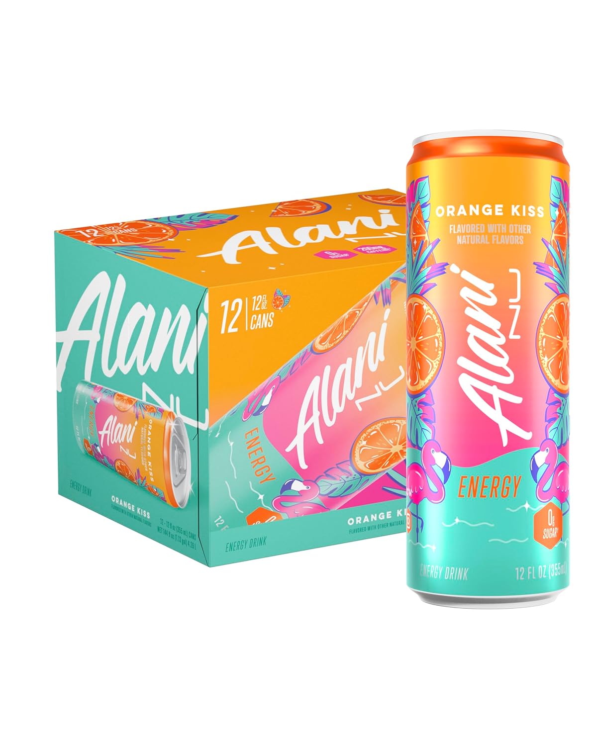 Alani Nu ORANGE KISS Sugar-Free Energy Drink 12 Pack