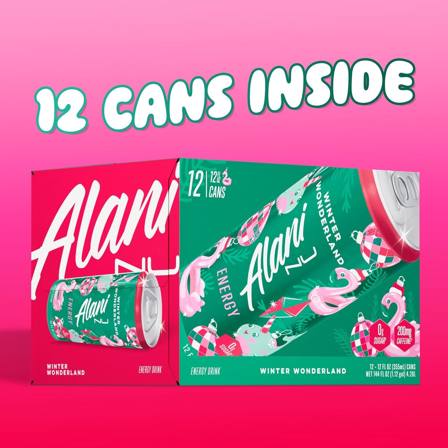 Alani Nu WINTER WONDERLAND Sugar-Free Energy Drink (12 Pack)