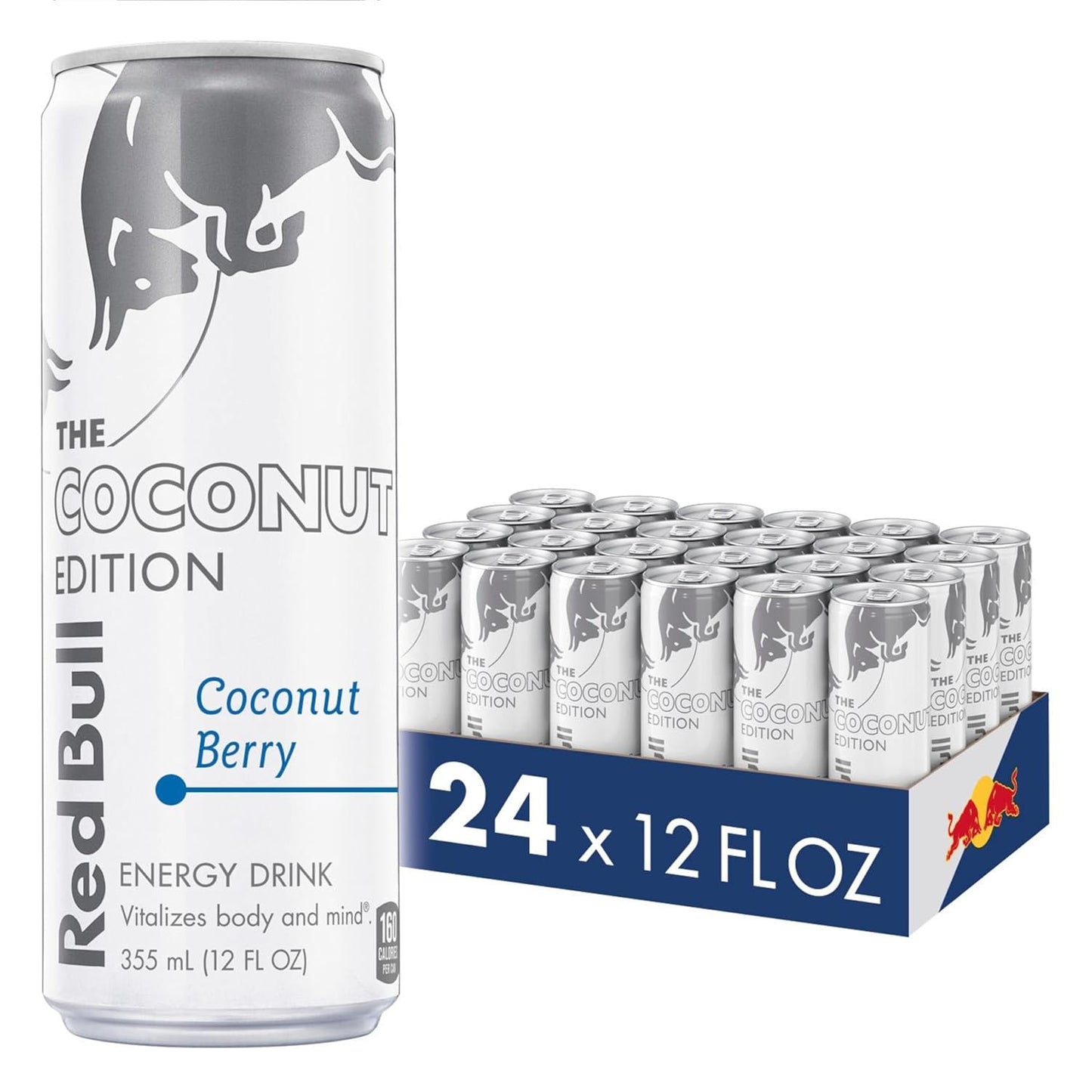 Red Bull Coconut Edition Energy Drink, Coconut Berry, 114mg Caffeine, 12 fl oz Can Pack of 24 Cans