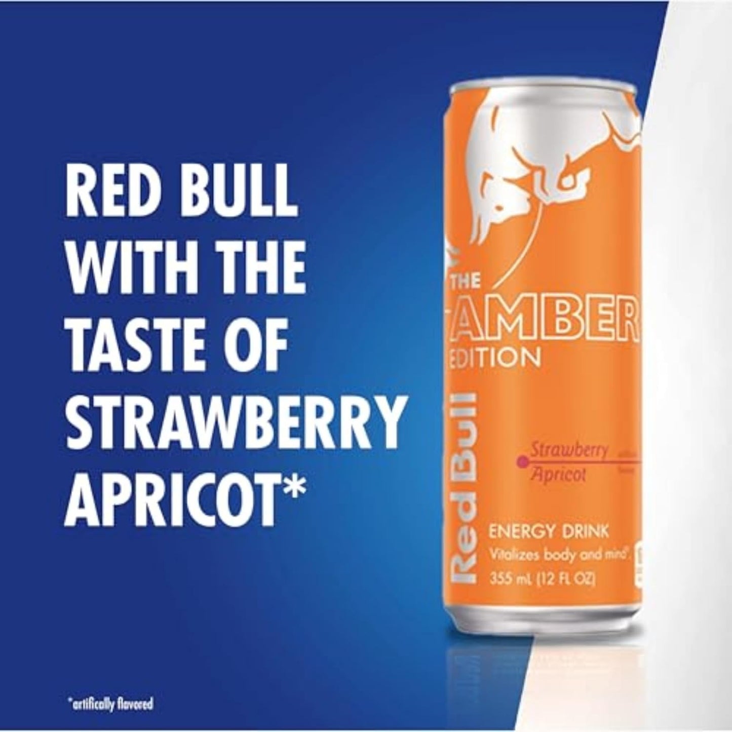 Red Bull Amber Edition Energy Drink, Strawberry Apricot, 114mg Caffeine, 12 fl oz, Pack of 12 Cans