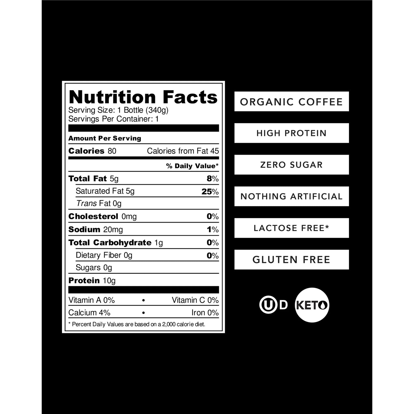 Kitu, Super Coffee Protein MCT Oil Hazelnut, 12 Fl Oz 12 Pack