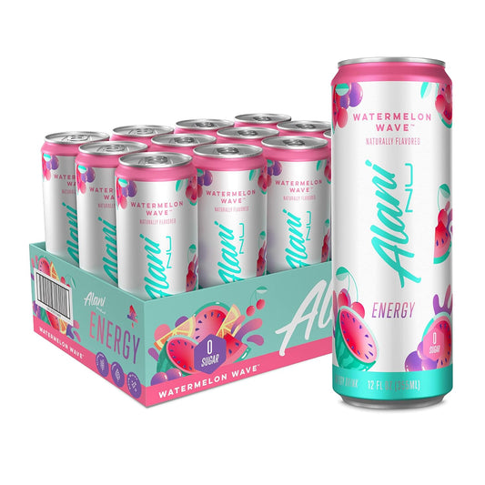 Alani Nu WATERMELON WAVE Sugar-Free Energy Drink (12 Pack)