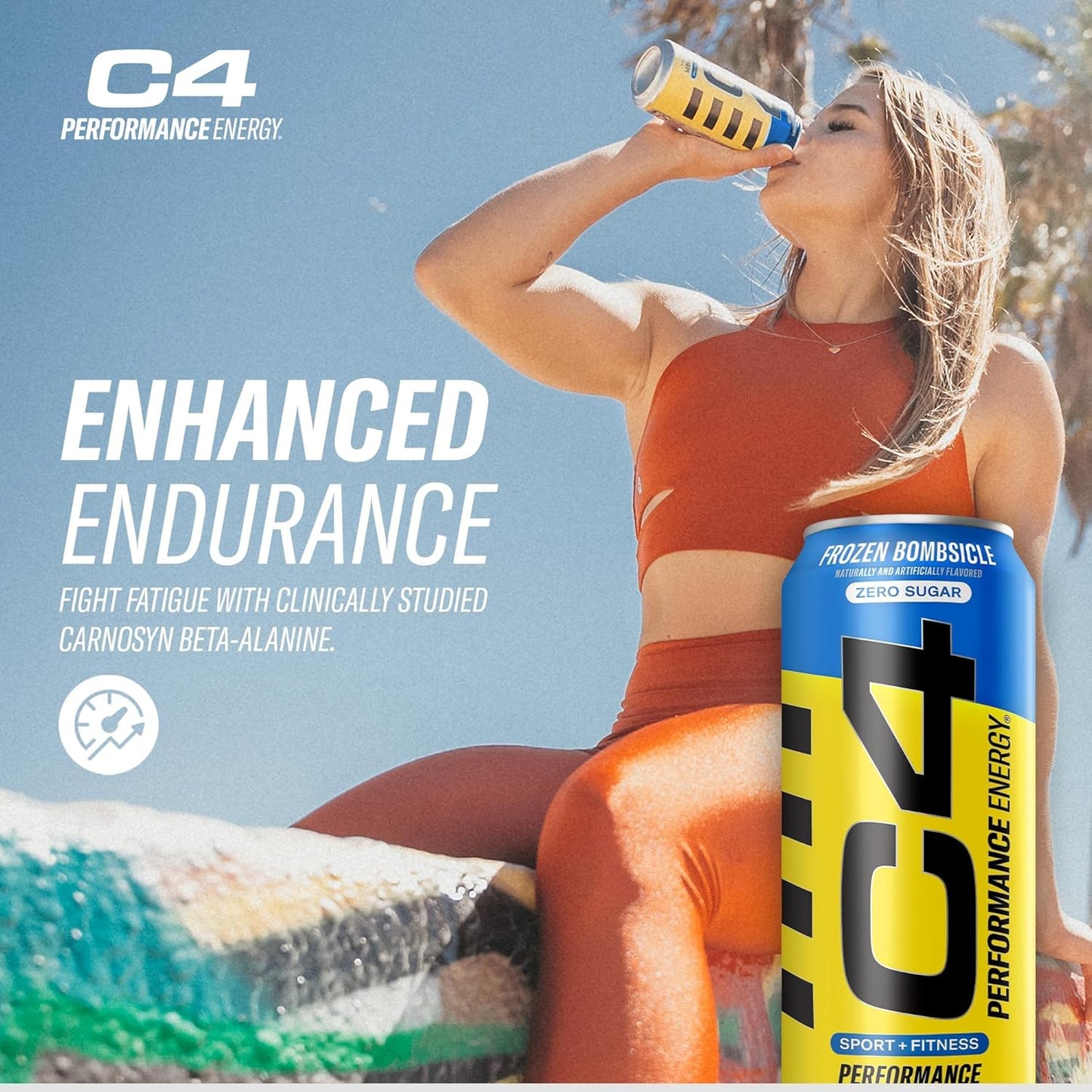 Cellucor C4 Energy Drink | Frozen Bombsicle  | Pre Workout | 16 Fl Oz (12 Pack)