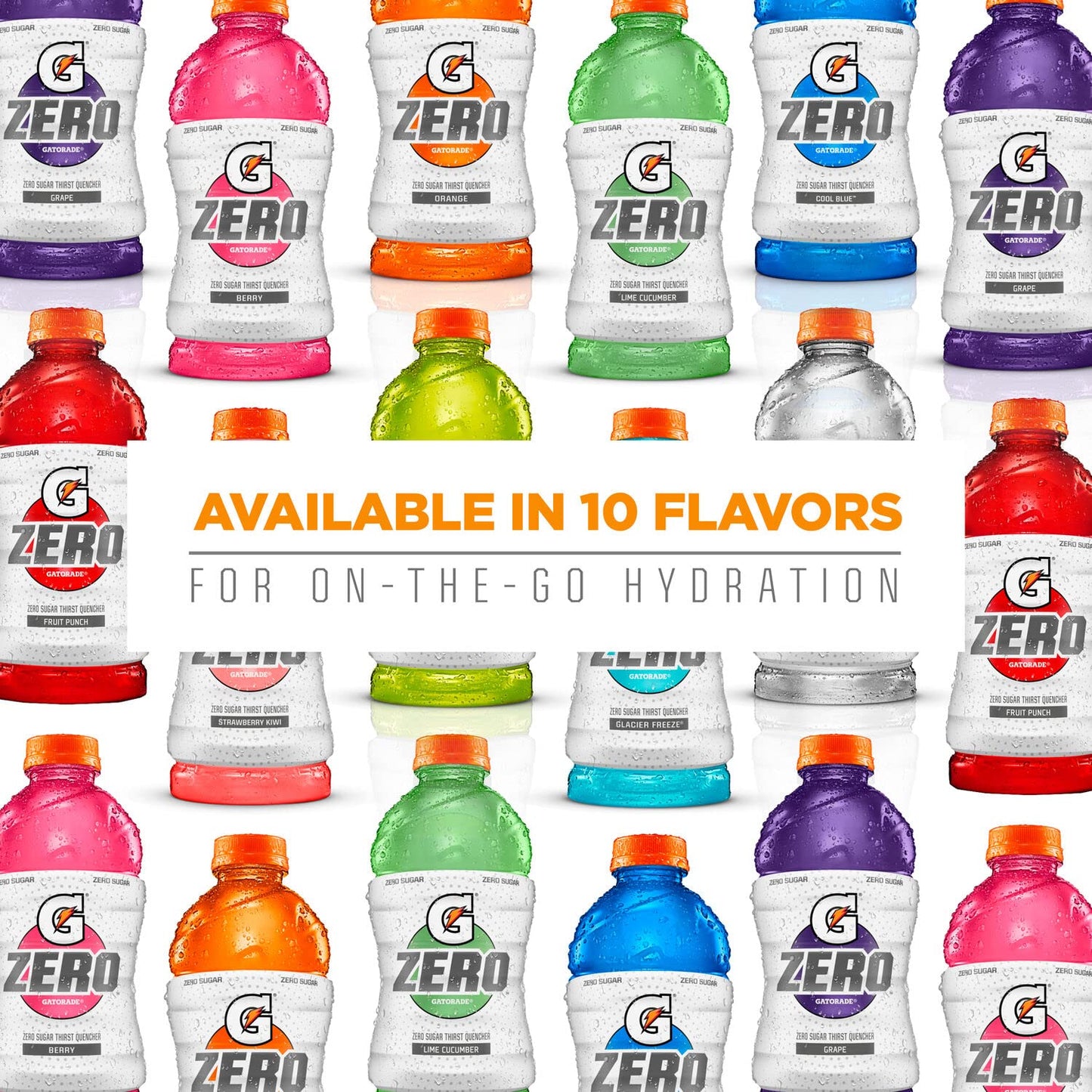 Gatorade G Zero Thirst Quencher, Glacier Freeze, 20 fl oz (12 Count)