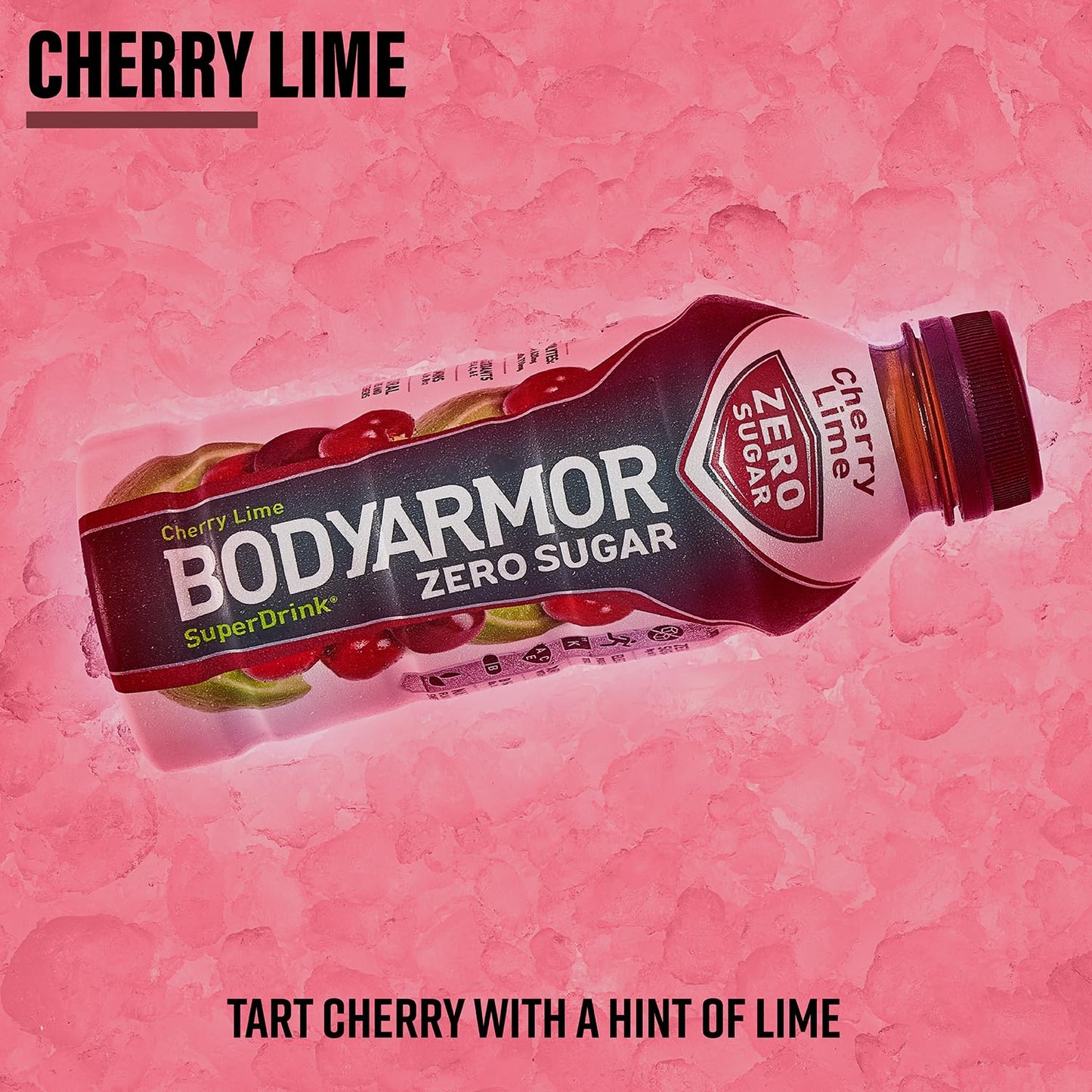 BODYARMOR ZERO Sugar Cherry Lime Electrolyte Hydration 16 fl oz Bottle (12 pack)