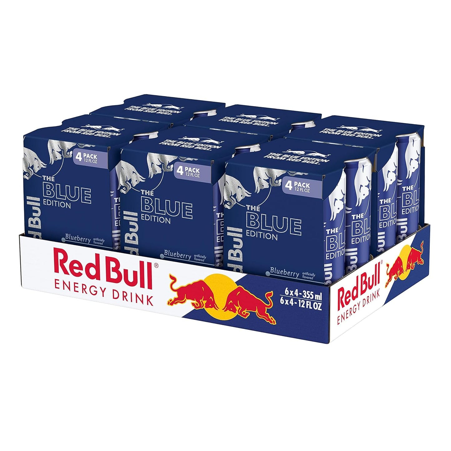 Red Bull Blue Edition Energy Drink, Blueberry, 114mg Caffeine, 12 fl oz Can Pack of 24 Cans