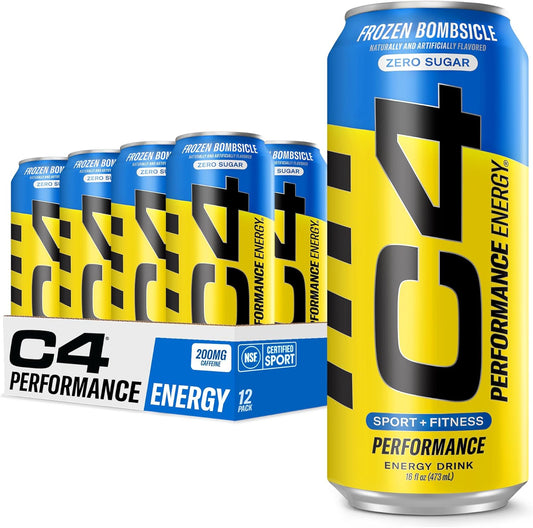 Cellucor C4 Energy Drink | Frozen Bombsicle  | Pre Workout | 16 Fl Oz (12 Pack)