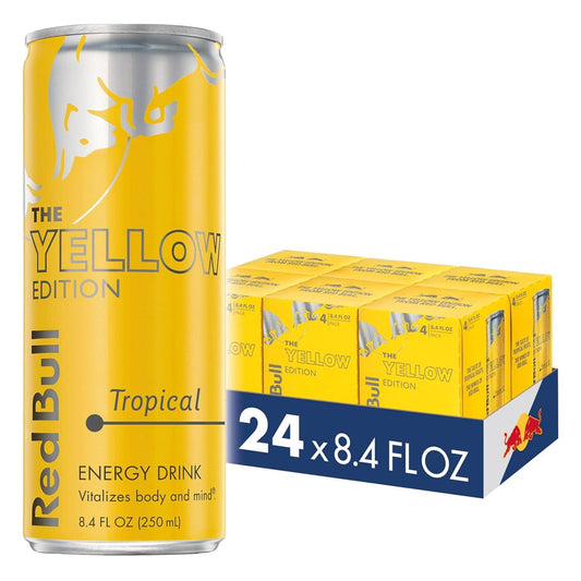 Red Bull Energy Drink, The Yellow Edition, 24 Pack of 8.4 fl oz