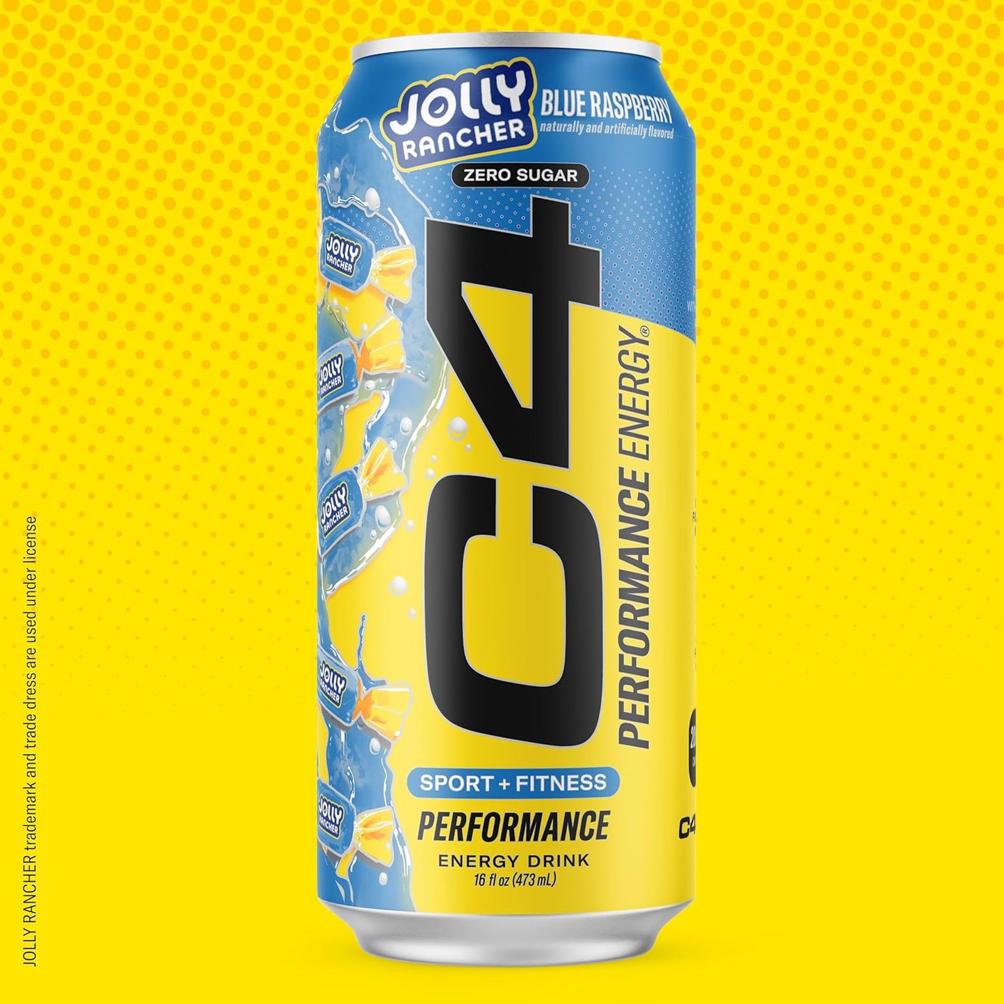 Cellucor C4 Performance Energy Drink | JOLLY RANCHER Blue Raspberry | Preworkout  | 16 Fl Oz (12 Pack)