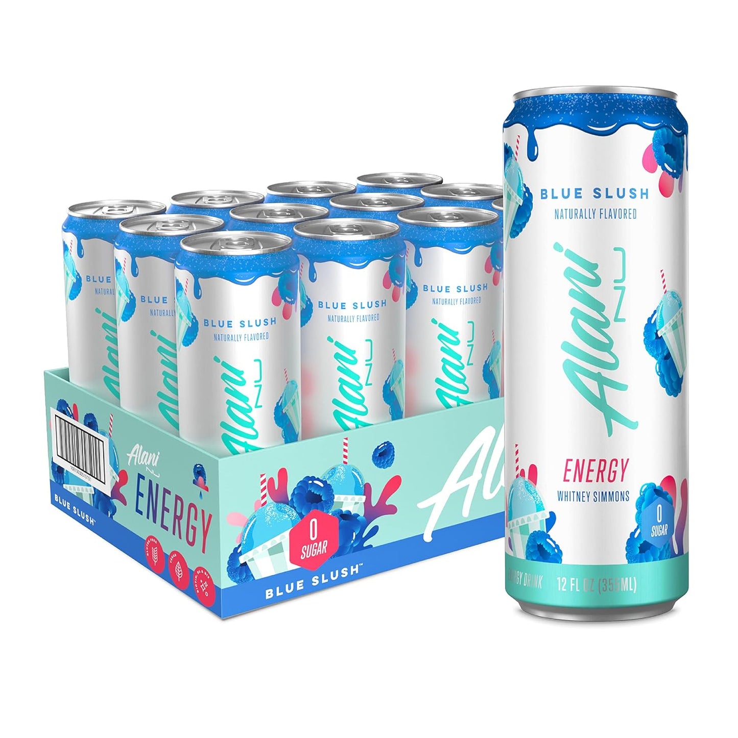 Alani Nu BLUE SLUSH Sugar-Free Energy Drink (12 Pack)