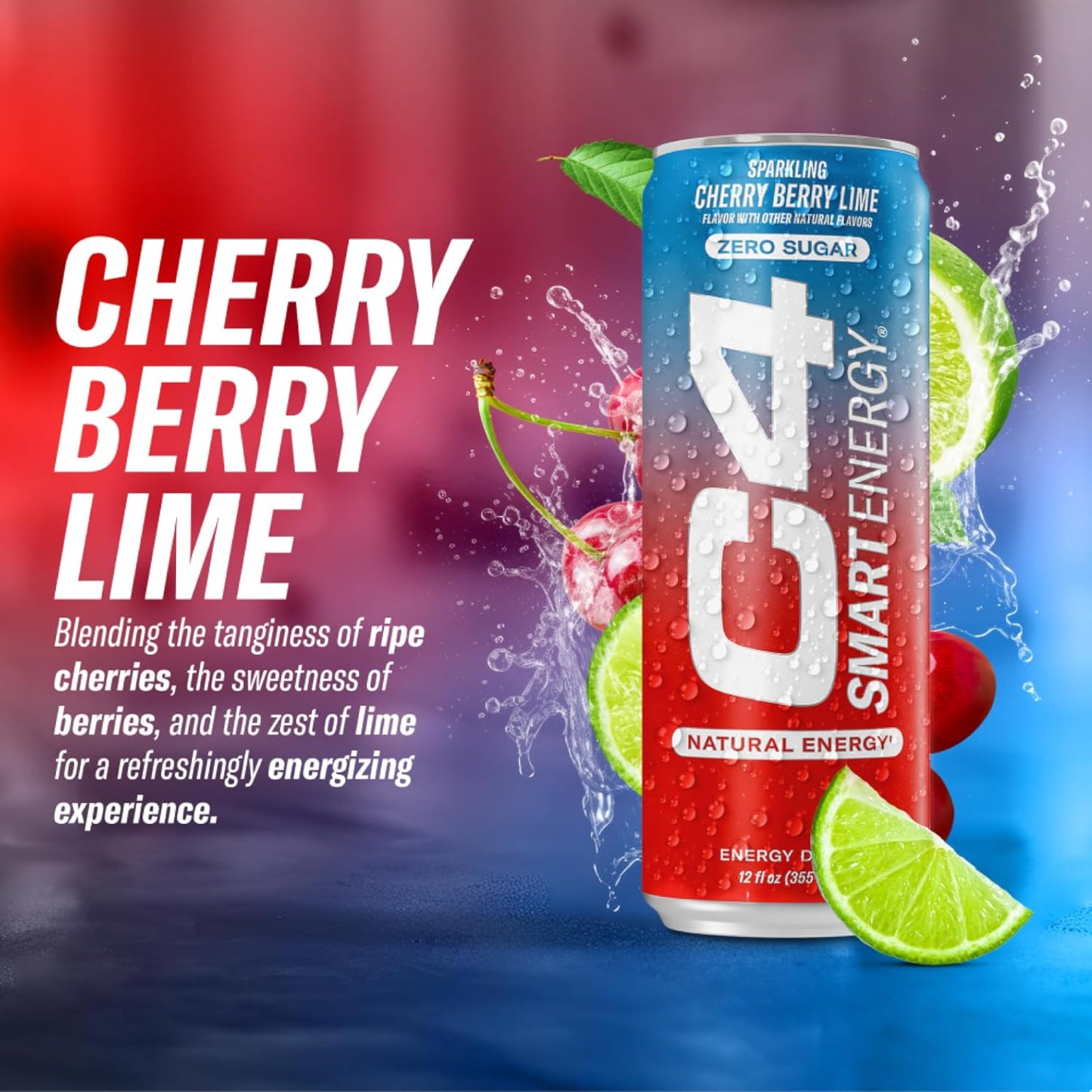 Cellucor C4 Performance Energy Drink | Cherry Berry Lime | 200mg Caffeine | 16 Fl Oz (12 Pack)