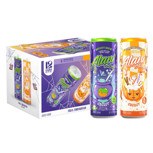 Alani Nu Witch's Brew & Pumpkin Cream Variety Pack (12 Pack) 12 FL OZ Cans