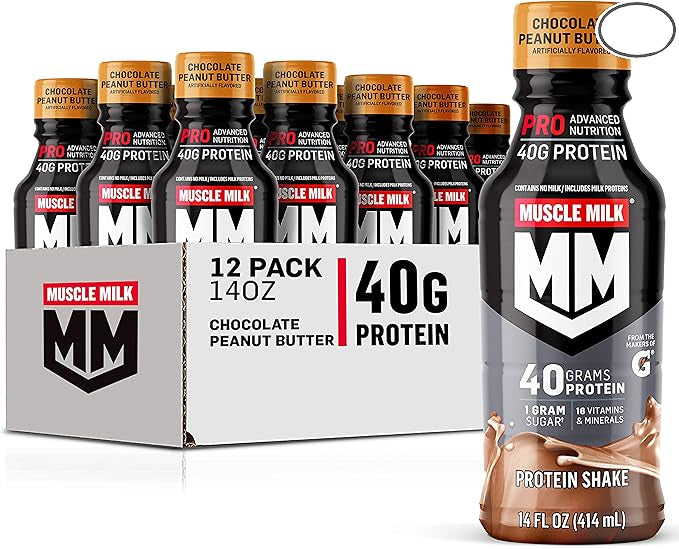 Muscle Milk Genuine Protein Shake, Chocolate, 25g Protein, 11.16 Fl Oz (Pack of 12)