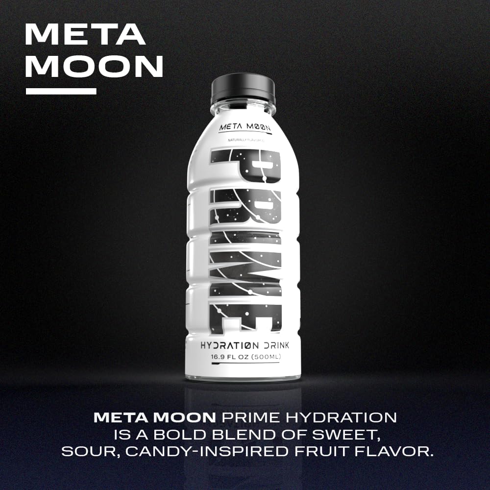 Prime Hydration Drink, Meta Moon 16.9 fl oz, Single Bottle pack of 12