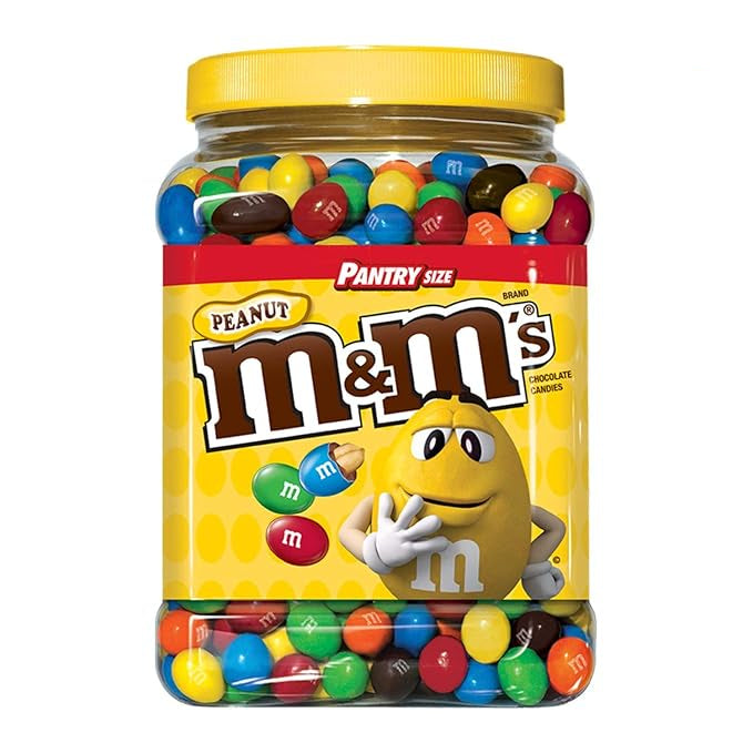 M&M'S Chocolate Candy Pantry, 3.87 Pound, Peanut, 124 Oz (Pack of 2)